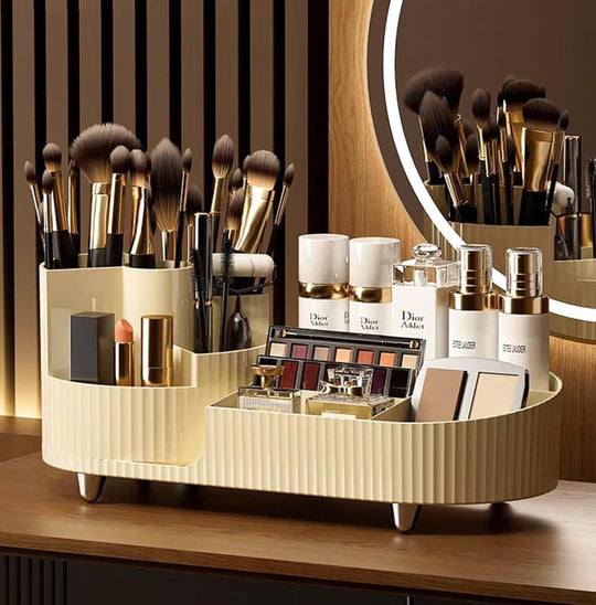 Rotating Makeup Organizer – Sleek, Smart & Stylish Storage Solution 🔥