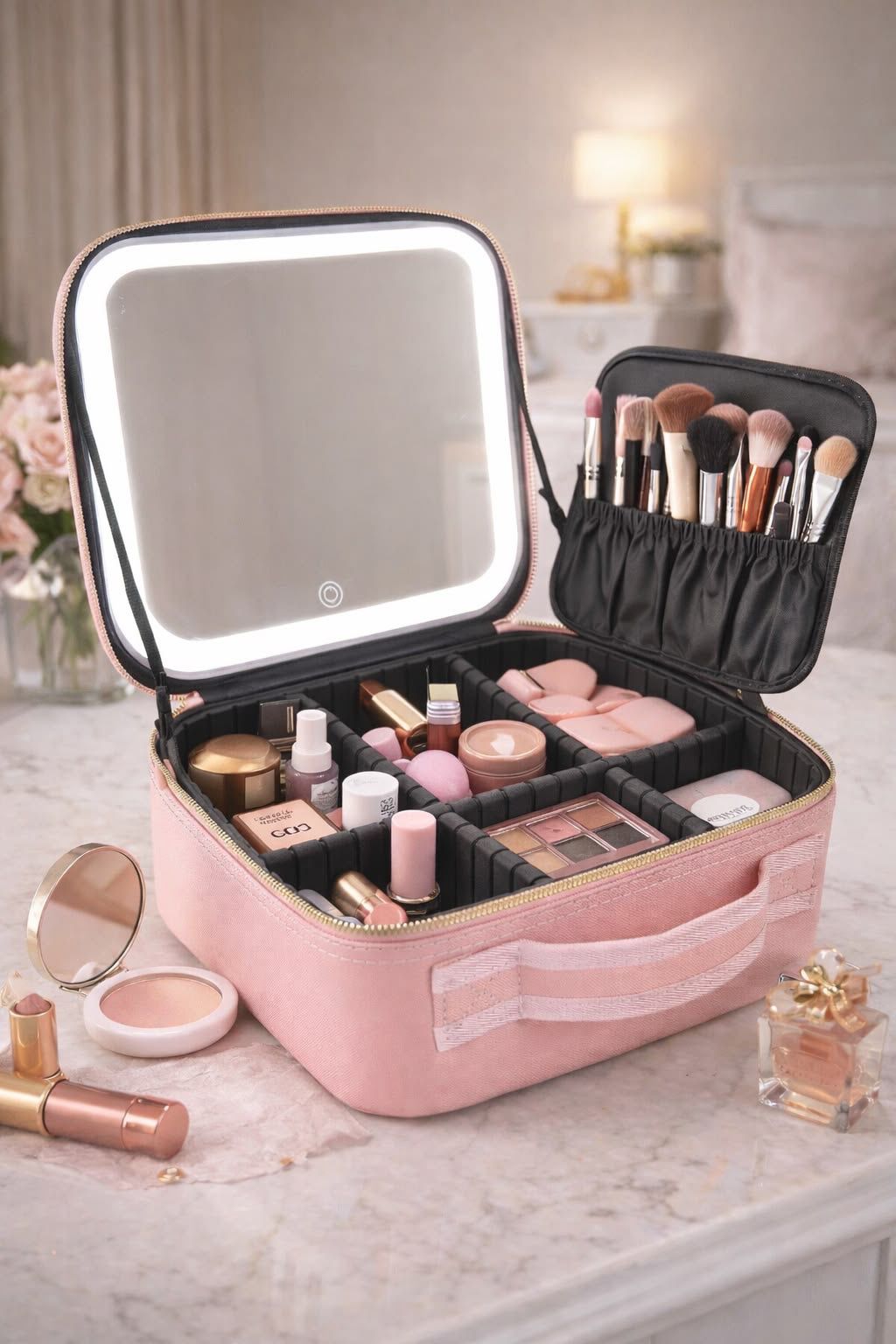 ✨ LED Makeup Organizer Bag 💖 Glow Anywhere