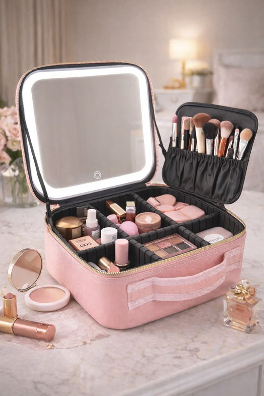 ✨ LED Makeup Organizer Bag 💖 Glow Anywhere