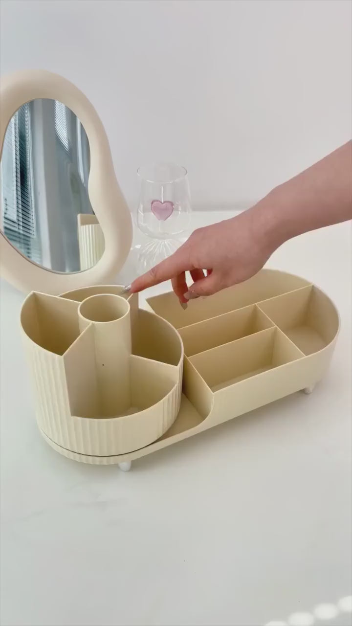 Rotating Makeup Organizer – Sleek, Smart & Stylish Storage Solution 🔥